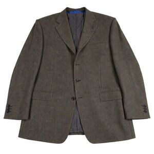 Canali‎ Proposta Wool Houndstooth Blazer - Brown L READ